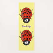 Cute happy red ladybug cartoon afbeelding yogamat (Voorkant)