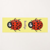 Cute happy red ladybug cartoon afbeelding yogamat (Voorkant (horizontaal))