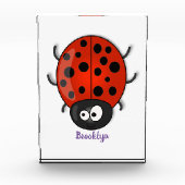 Cute happy red ladybug cartoon illustration fotoblokken (Voorkant)