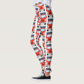 Cute happy red truck cartoon illustratie leggings (Links)