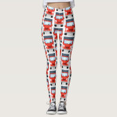 Cute happy red truck cartoon illustratie leggings (Voorkant)