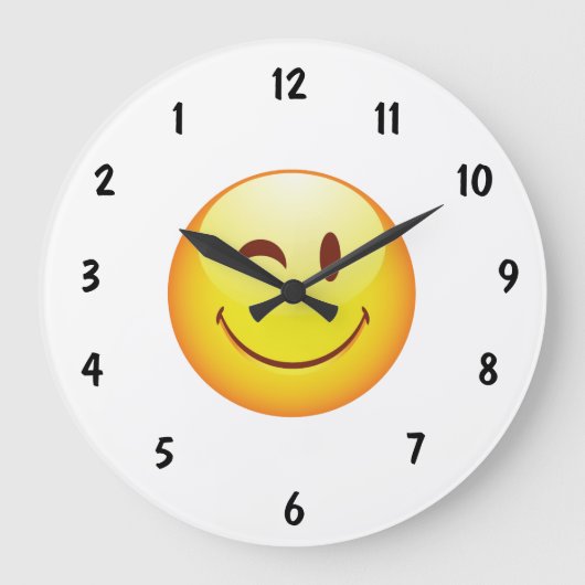 Cute Happy Reverse Dial Grote Klok (Voorkant)