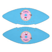 Cute happy roze glaasje donut cartoon american football (Panelen)