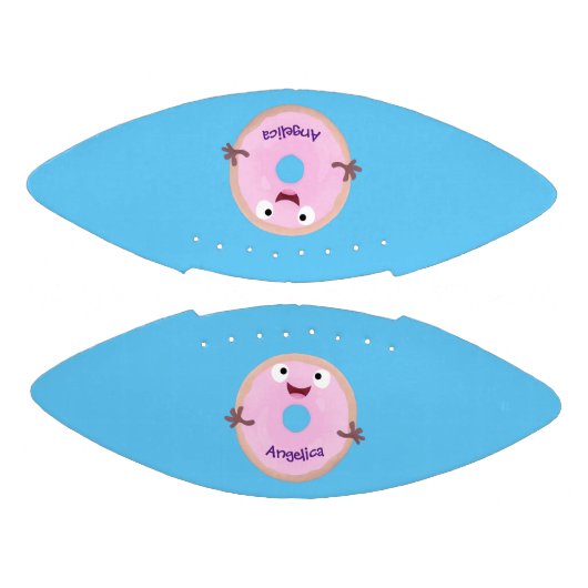 Cute happy roze glaasje donut cartoon american football (Panelen)