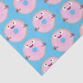 Cute happy roze glaasje donut cartoon tissuepapier (Detail)