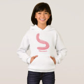 Cute happy roze regenworm cartoon (Voorkant volledig)