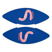 Cute happy roze regenworm cartoon american football (Panelen)