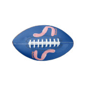 Cute happy roze regenworm cartoon american football (Voorkant)