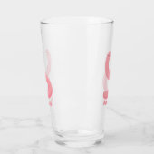Cute happy roze regenworm cartoon glas (Links)