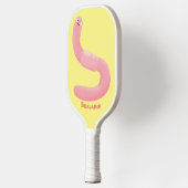 Cute happy roze regenworm cartoon  pickleball paddle (Links)