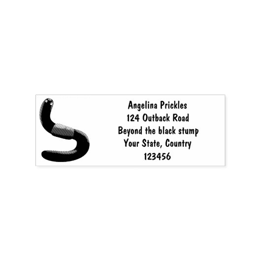 Cute happy roze regenworm cartoon rubberstempel (Afrduk)