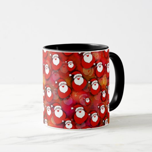Cute Happy Santa Claus kerstkoffie Mok (Voorkant rechts)