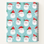 Cute Happy Santa head op munt-Notitieboek Notitieboek (Achterkant)