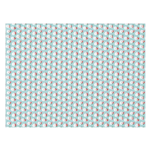 Cute Happy Santa head op munt Tafelkleed (Voorkant (Horizontaal))