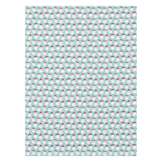 Cute Happy Santa head op munt Tafelkleed (Voorkant)