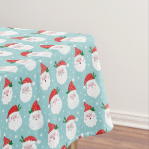 Cute Happy Santa head op munt Tafelkleed