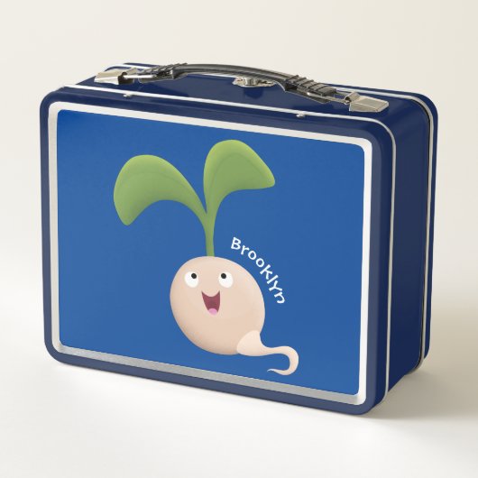 Cute happy seed cartoon illustratie (Achterkant)