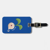 Cute happy seed cartoon illustratie bagagelabel (Voorkant horizontaal)