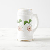 Cute happy seed cartoon illustratie bierpul (Voorkant rechts)