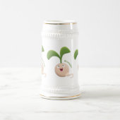 Cute happy seed cartoon illustratie bierpul (Center)