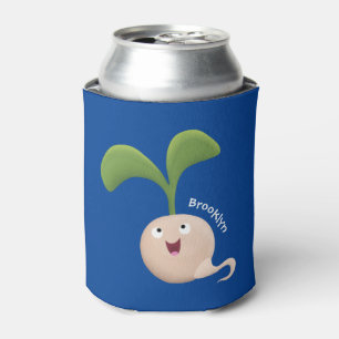 Cute happy seed cartoon illustratie blikjeskoeler