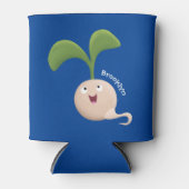 Cute happy seed cartoon illustratie blikjeskoeler (Voorkant)