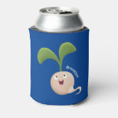 Cute happy seed cartoon illustratie blikjeskoeler (Blikje Achterkant)