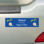 Cute happy seed cartoon illustratie bumpersticker (Op auto)