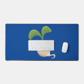 Cute happy seed cartoon illustratie bureaumat (Keyboard & Muis)