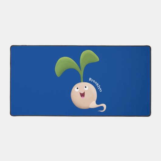 Cute happy seed cartoon illustratie bureaumat (Voorkant)