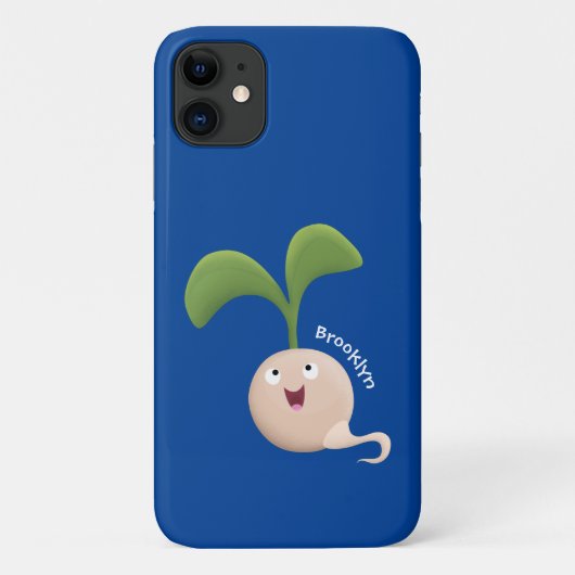 Cute happy seed cartoon illustratie Case-Mate iPhone case (Achterkant)