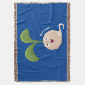 Cute happy seed cartoon illustratie deken (Voorkant Verticaal)