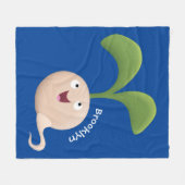 Cute happy seed cartoon illustratie fleece deken (Voorkant (Horizontaal))