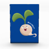 Cute happy seed cartoon illustratie fotoblokken (Voorkant)