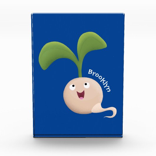 Cute happy seed cartoon illustratie fotoblokken (Voorkant)