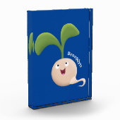 Cute happy seed cartoon illustratie fotoblokken (Links)