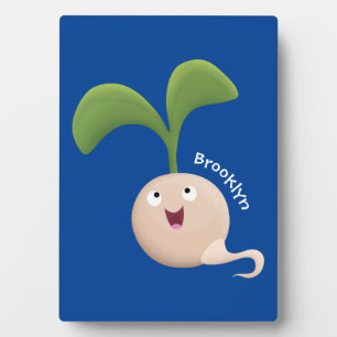 Cute happy seed cartoon illustratie fotoplaat