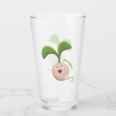 Cute happy seed cartoon illustratie glas (Achterkant)
