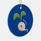 Cute happy seed cartoon illustratie keramisch ornament (Rechts)
