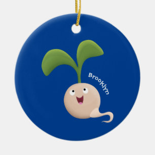 Cute happy seed cartoon illustratie keramisch ornament