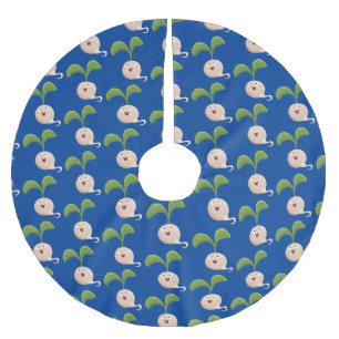 Cute happy seed cartoon illustratie kerstboom rok