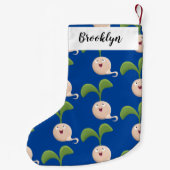 Cute happy seed cartoon illustratie kleine kerstsok (Achterkant)