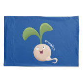 Cute happy seed cartoon illustratie kussensloop (Achterkant)