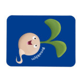 Cute happy seed cartoon illustratie magneet (Horizontaal)
