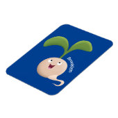 Cute happy seed cartoon illustratie magneet (Linkerzijde)