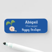 Cute happy seed cartoon illustratie naamplaatje (In situ)