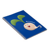 Cute happy seed cartoon illustratie notitieboek (Rechterzijde)
