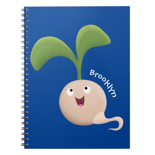Cute happy seed cartoon illustratie notitieboek (Voorkant)
