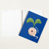 Cute happy seed cartoon illustratie planner (Display)