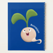 Cute happy seed cartoon illustratie planner (Achterkant)